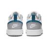Nike Court Borough Low 2 GS Bianco Light Smoke Grey Marina Scarpe da ginnastica per bambini Habanero-Rosso BQ5448-117