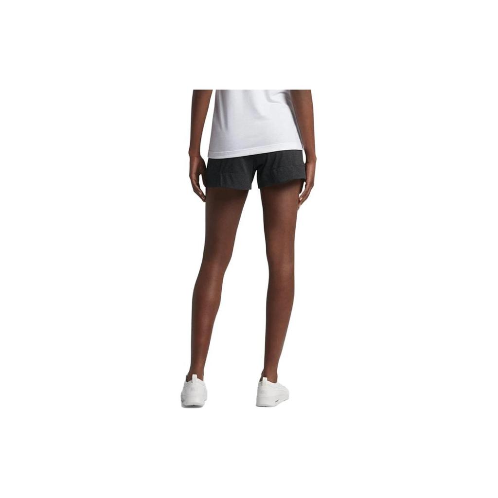 Nike Sportswear Club Solid Color Lace-Up Sports Shorts Women shorts Black 884363-032