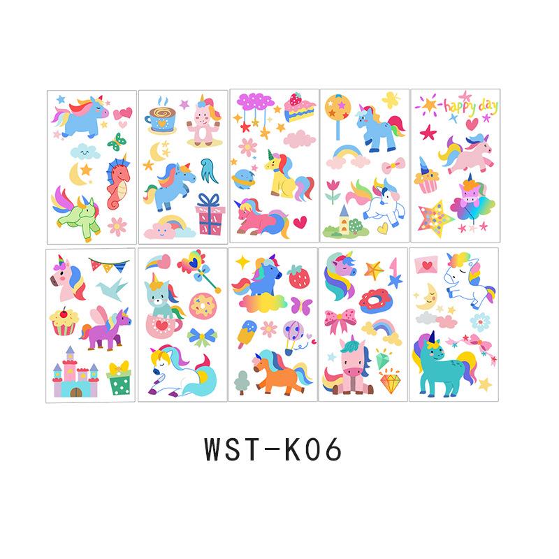Trendy Unisex Sticker Toy Tattoo Sticker Little Fresh Arm Cute Watch 10Pcs set Waterproof Children's Set Face INS Cartoon
