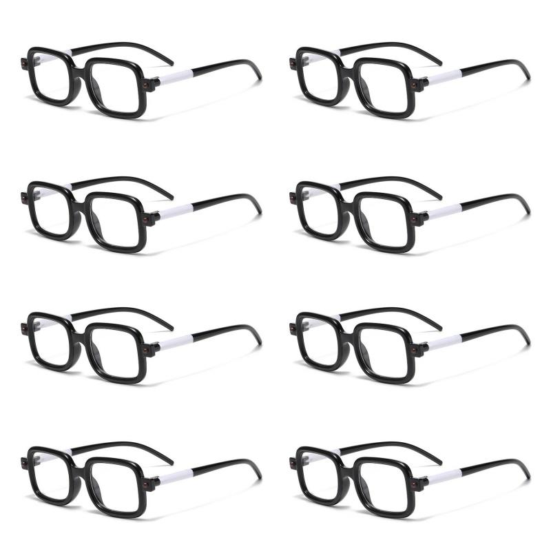 8PCS Anti-blue Reading Glasses HD Fashion Hyperopia glasses High-quality Presbyopia glasses With Grade Farsightedness glasses