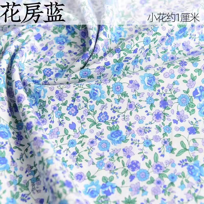 145x50cm Pastoral Floral Summer Poplin Cotton Fabric DIY Children's Wear Cloth Make Bedding Quilt Decoration Home Sewing Cloth