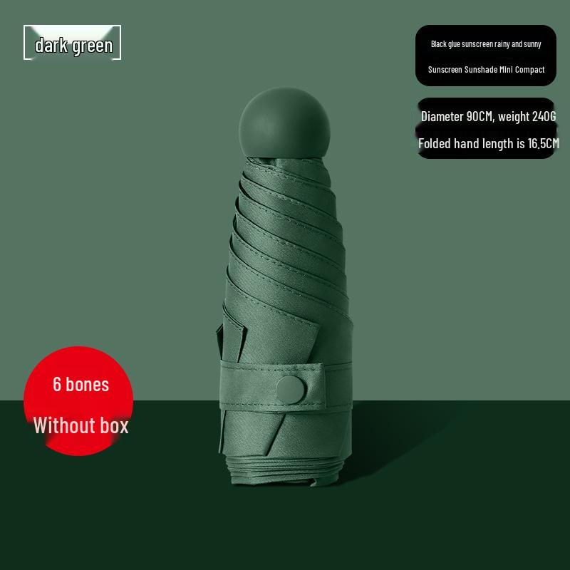 Ultralight Five-Fold UV Protection Compact Umbrella for Sun & Rain