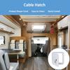 Caravan RV Cord Storage Hatch with 2 Keys White Compartment Door for Electric Power Cable & Camper Hose RV Accessories