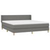 Maison Exclusive - Sommier à lattes de lit avec matelas Gris foncé 180x200cm Tissu