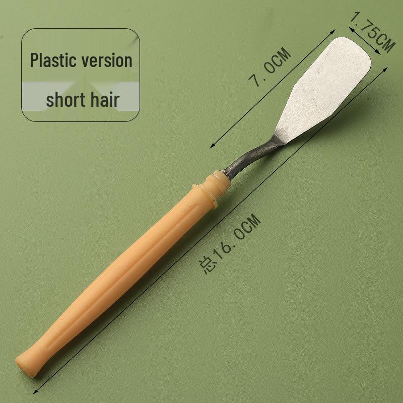 Rosewood Handle Oil Painting Knife: Acrylic & Gouache Pigment Scraper with Varnishing Flat and Pointed Blades