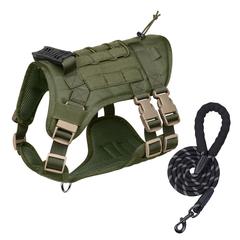 Multi-Functional Tactical Dog Harness & Leash for Large Dogs