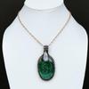 Malachite Pendant Copper Wire Wrapped Pendant Rainbow Moonstone Pendant Very Pretty Gemstone Pendant Handmade Copper Jewelry Engagement Gift