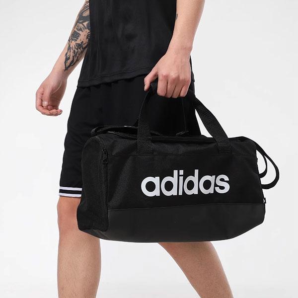 Adidas Linear Duffel S 25L Sports Leisure Polyester Handbag Gym Bag Unisex Duffel Bag Black GN2034