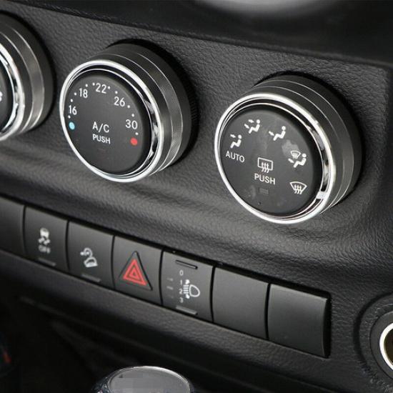 For Jeep Patriot Compass 2010-16 Silver Alloy Center Console AC Switch Knob