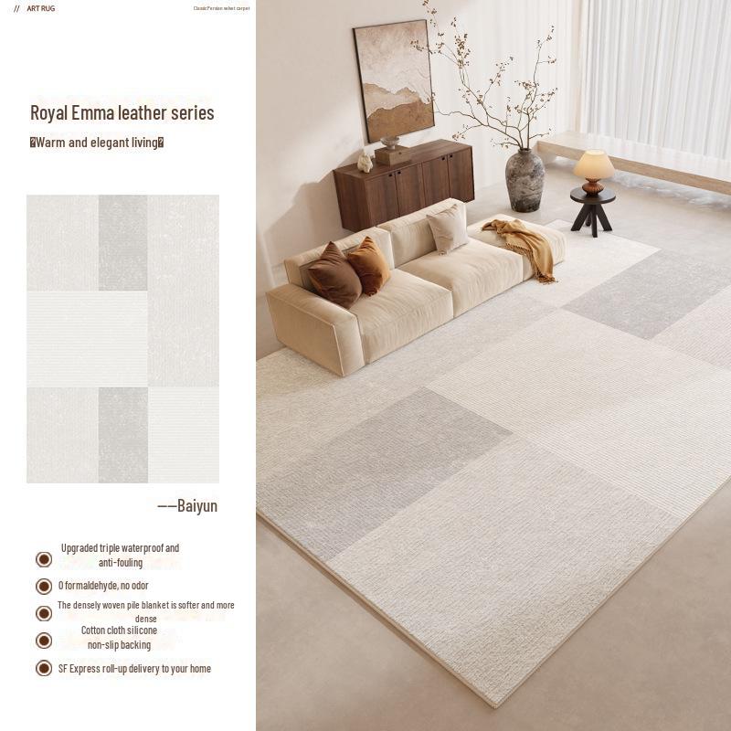 2025 Light Luxury High-End Cream Carpet for Living Room & Bedroom