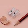 10Pcs Pencil Sharpener 2-Hole Pencil Sharpener Transparent Pencil Sharpener
