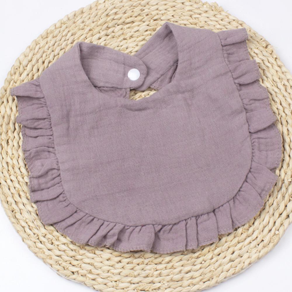 Solid Colored Bandana Drool Bibs Absorbent Teething Drooling Bib Muslin Baby Bibs Boys Girls