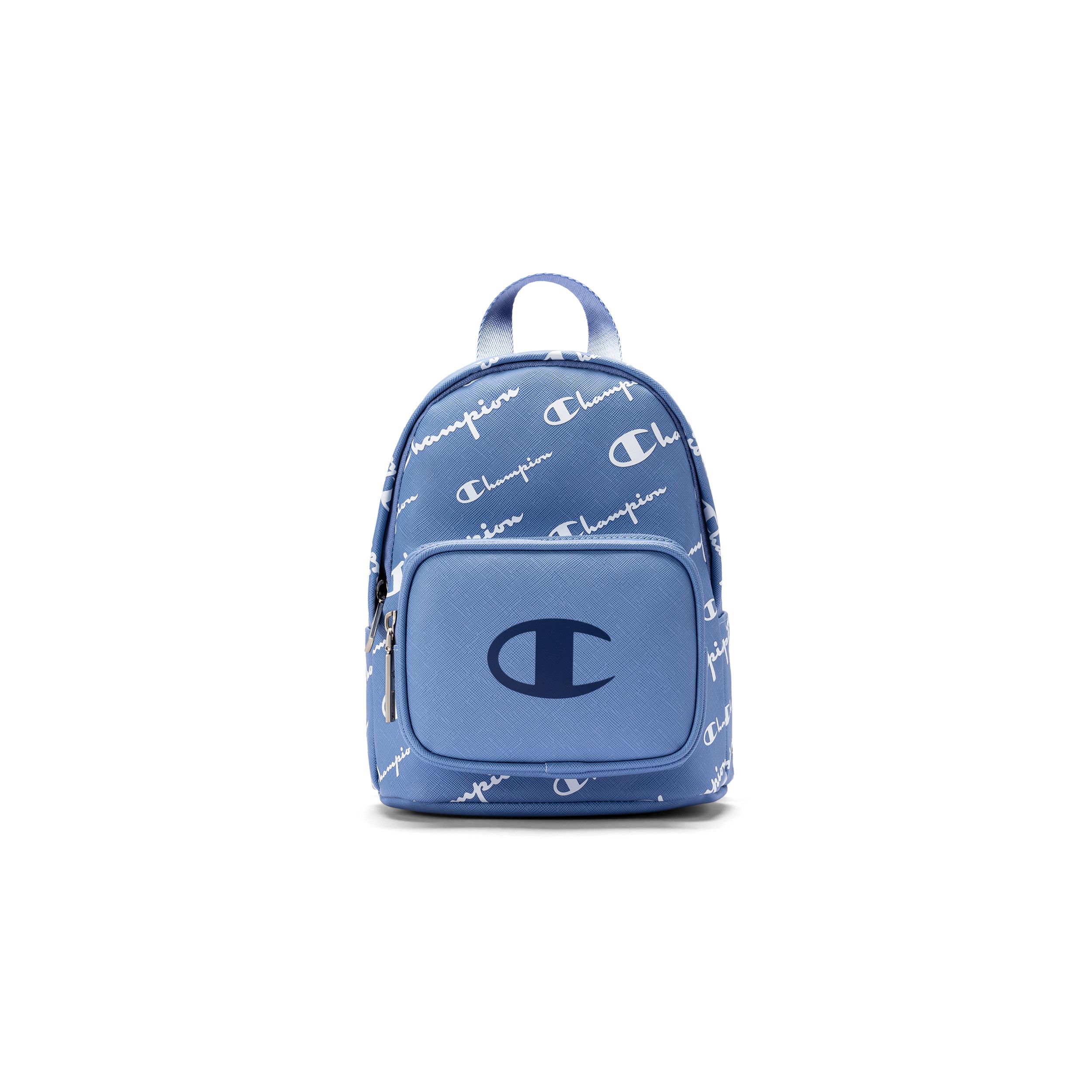 Champion FW24 Classic All-Over Logo Minimalist Casual Versatile Backpack Unisex backpack Caesar-Blue Black U4CACPU78 Caesar Blue