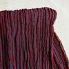 Used [Beautiful Condition] 45rpm Gauze Jacquard Paisley Stole - Ethnic, Fringe, Red x Purple x Multi