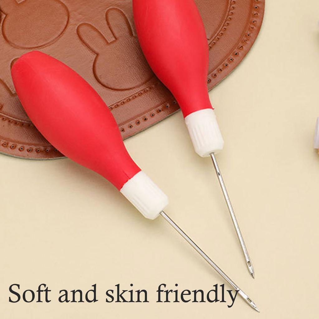 Multiunction Leather Stitching Awl Ergonomic Plastic Handle Leather Craft Awl Tool For Shoe Repair Leathercraft Working