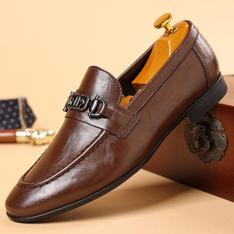 

Модная обувь из натуральной кожи для мужчин, кожаная повседневная обувь, модная деловая обувь Оксфорды, дизайнерская рабочая обувь высокого качества 45 коричневый