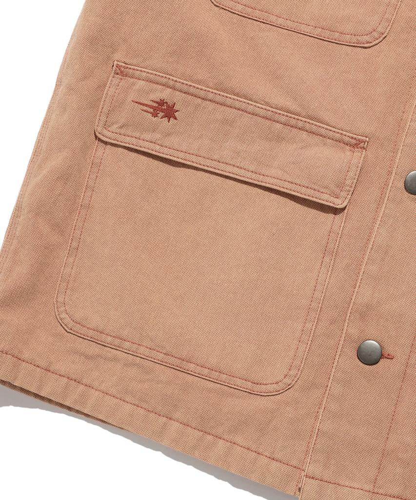 Niceghostclub Cotton Garment Dyed Chore Jacket_Brick(Ng2Dfud102A)