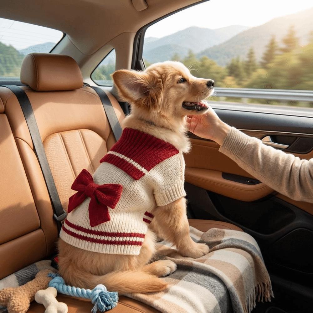 Knit Sweater Dog Sweater Dress Warm Dog Knitted Dress Fashion Dog Pullover Daily Wear