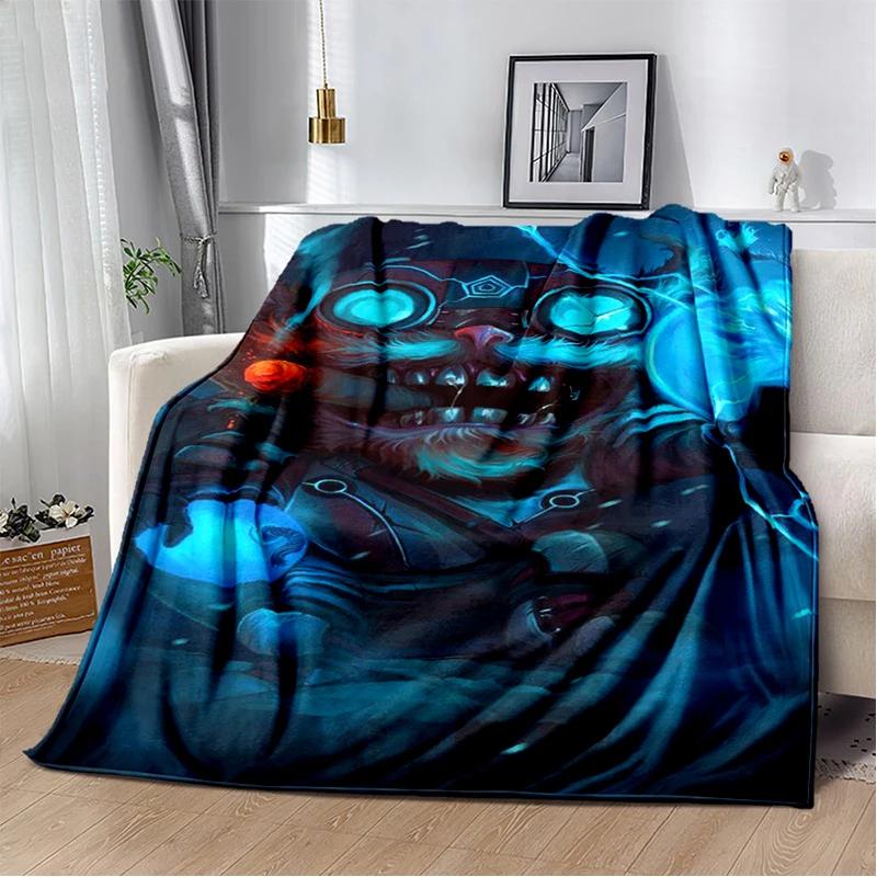 LOL 29 Styl Jinx League of Legends Kreslená flanelová deka, Měkká přehozová deka pro domácnost Ložnici Postel Pohovku Cestovní potah Dětský dárek