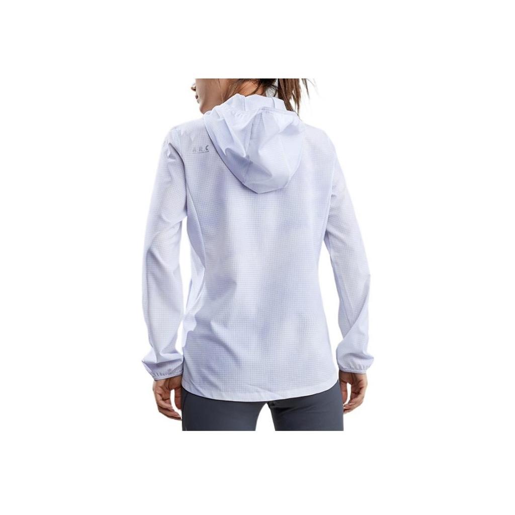 Anta Running Series Solid Color Hooded Stand Collar Zipper Jacket Women Jacket Light-Purple 162225606-1