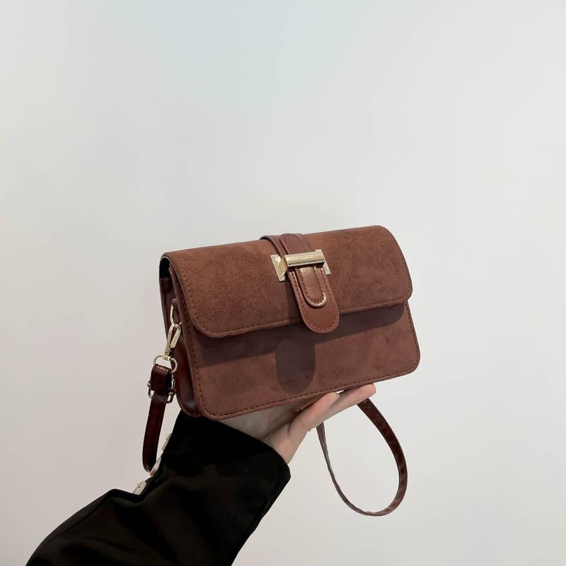 

Модная замшевая поверхность, высококачественная одноплечевая сумка-мессенджер, новинка осени и зимы 2025 года, маленькая квадратная сумка