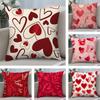 Love INS Cushion Cover Plush Fabric Soft DoubleSided Printed Sofa Warm Winter Home Child Gift Pillow Case