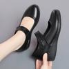 Female Mom Shoes Non-slip Genuine Leather Women's Spring Shoes Casual Large Size Women's Shoes