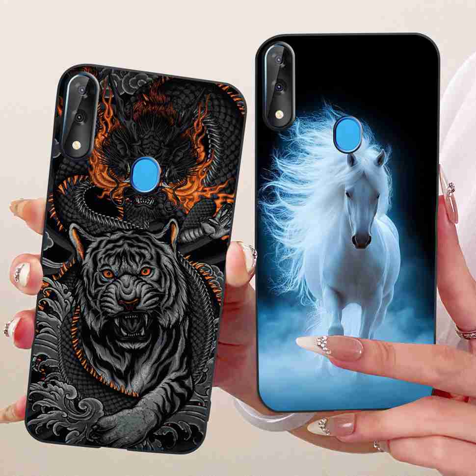 For ZTE Blade V10 2019 6.3" Case Lovely Cartoon Cat Silicone TPU Black Cover For ZTE Blade V10 V 10 2019 Phone Cases Bumper