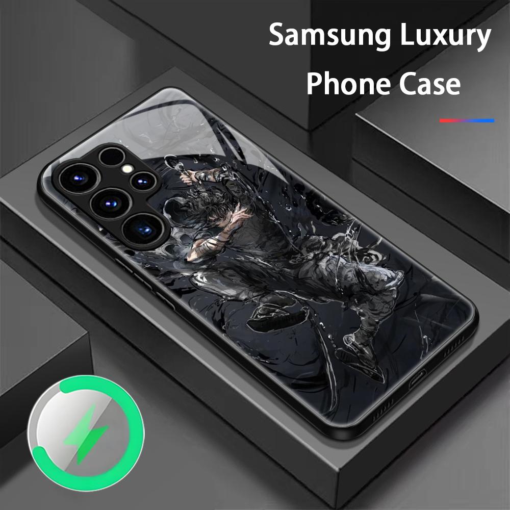 Cool Shadow slave  Phone Case For Samsung S25 S24 S23 S22 S21 S20 Plus Ultra Note20 Glass Magnetic Case