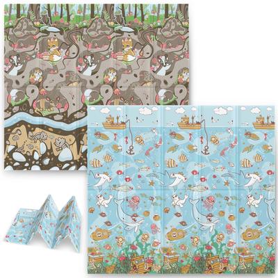 Foldable Educational Foam Mat 200 X 180 X 1 Cm Nukido NK-340 Ocean-earth