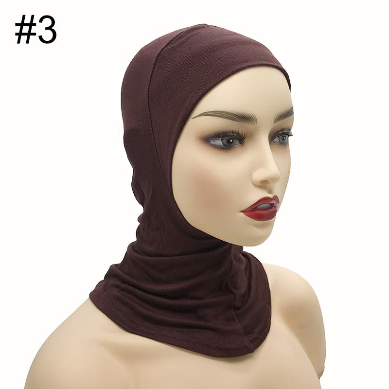 High Qualit Modal Muslim Women Ninjas Cap Full Cover Inner Hat Islamic Undercap Hijab Comfortable Bonnet Headcloth Neck Cover