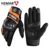 Mens Motorcycle Gloves Summer Breathable Leather Racing Off-Road Protective Gear Cycling Safety Riders