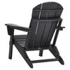 Adirondack Chair Plastic Set of 2 All-Weather Folding Fire Pit Black