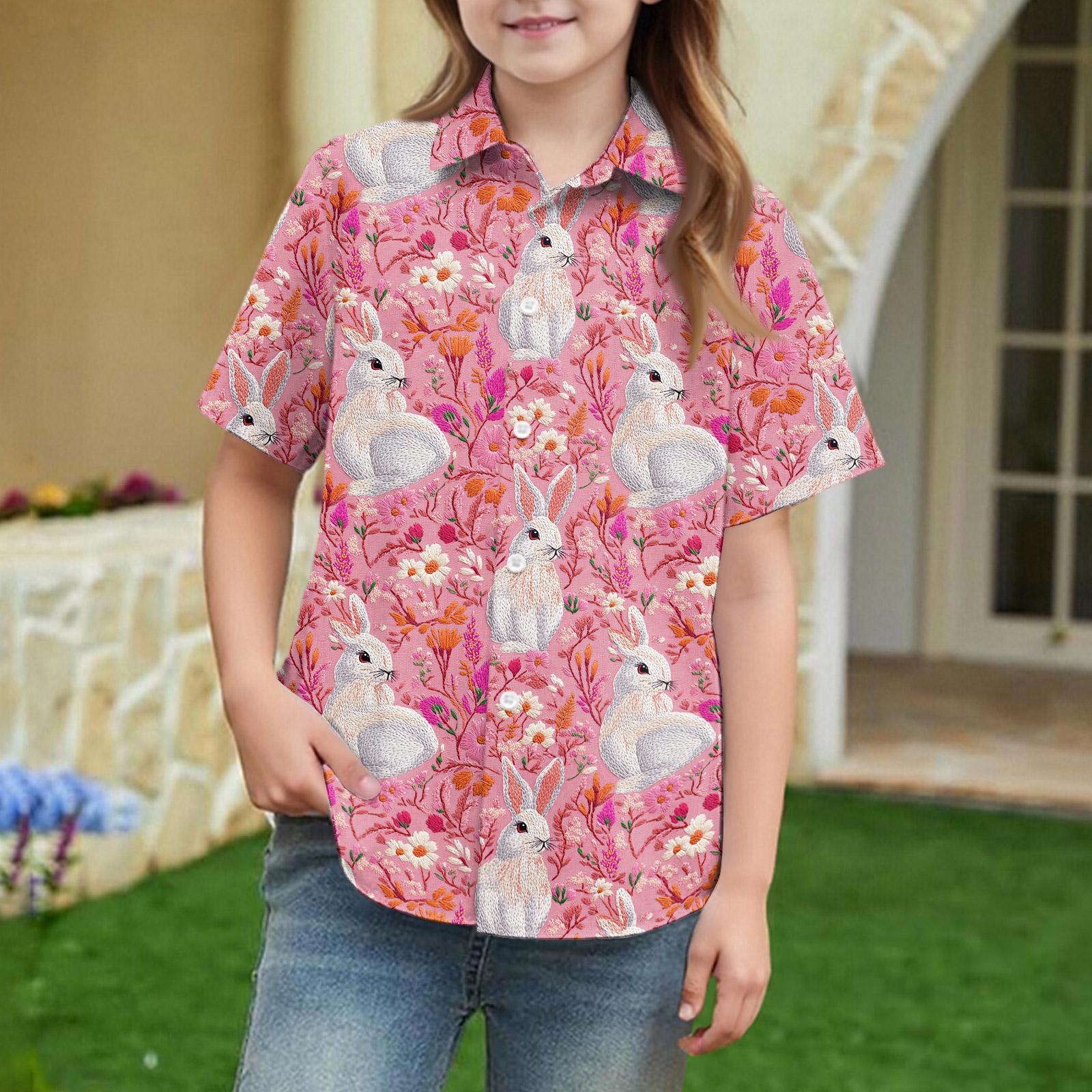 

Летняя детская блузка с коротким рукавом Школьная форма Рубашка на пуговицах Детская летняя школьная форма Рубашка на пуговицах 110 горячий розовый