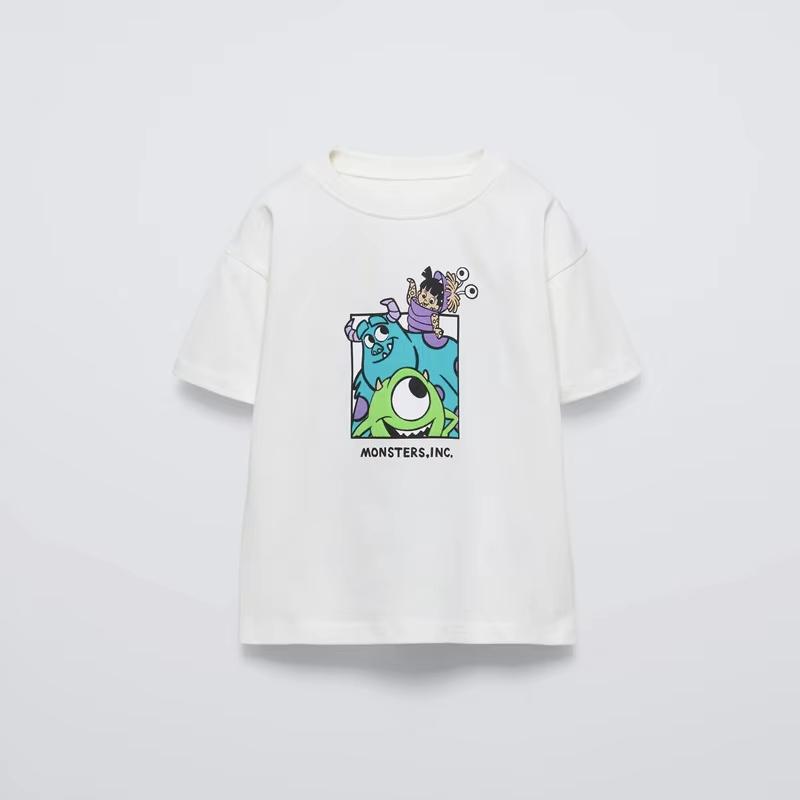 Disney Tees Printing Tops Summer Wear Cartoon Short Sleeve T Simple Cute Loose Bottoming Shirt Cotton Costume Unisex comfortable
