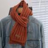 Bufanda de Punto Casual de Color Sólido Estilo Coreano Bufanda para Hombre Mujer Moda Bufandas de Punto de Invierno Regalos