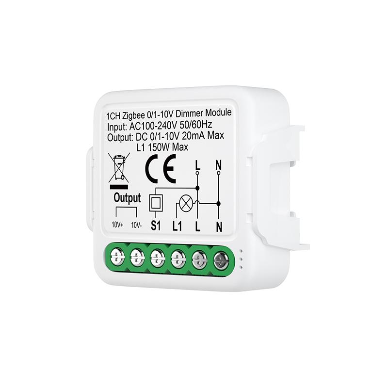 Smart Light Switch Dimmer Module Zigbee 0-10V with Dimmable Wall Switches