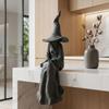 Plastic Halloween Sitting Witch Figurine 3D Printed Mystery Witch Ornament  Living Room