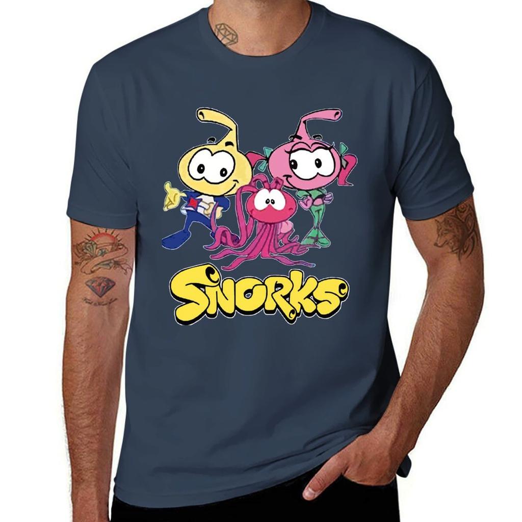 Swim Along Snorks Cast Tribute Tshirt Basic Crew Neck Short Sleeve Top Tshirt