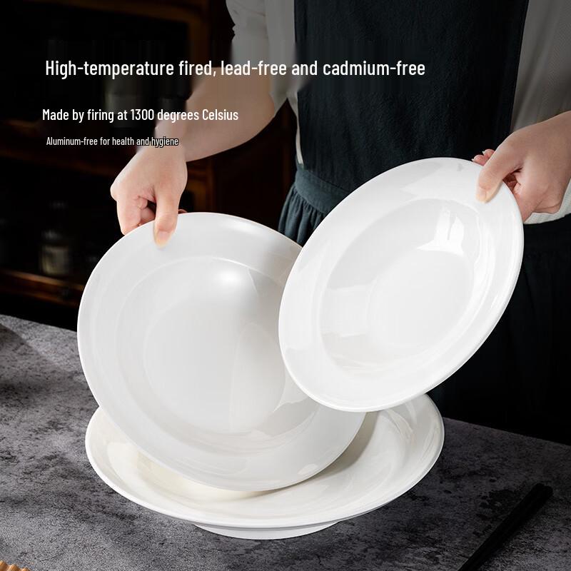 DeRuiEn Ceramic Footed Serving Plate