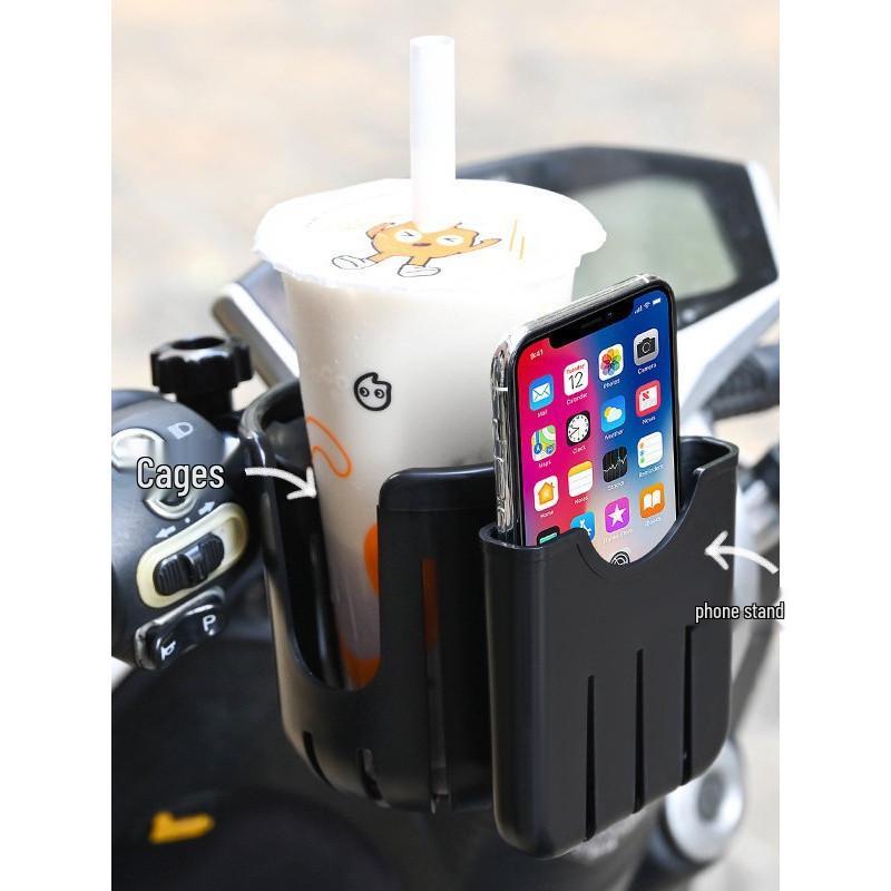 Universal Multi-Function Drink and Phone Holder for Bikes, Scooters, and Strollers