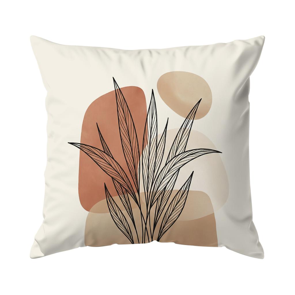 Modern Geometric Plants Pillowcase Printed Polyester 40/45/50Cm Throw Pillowcover Decorative Sofa Cushion Pillowslip Home Decor