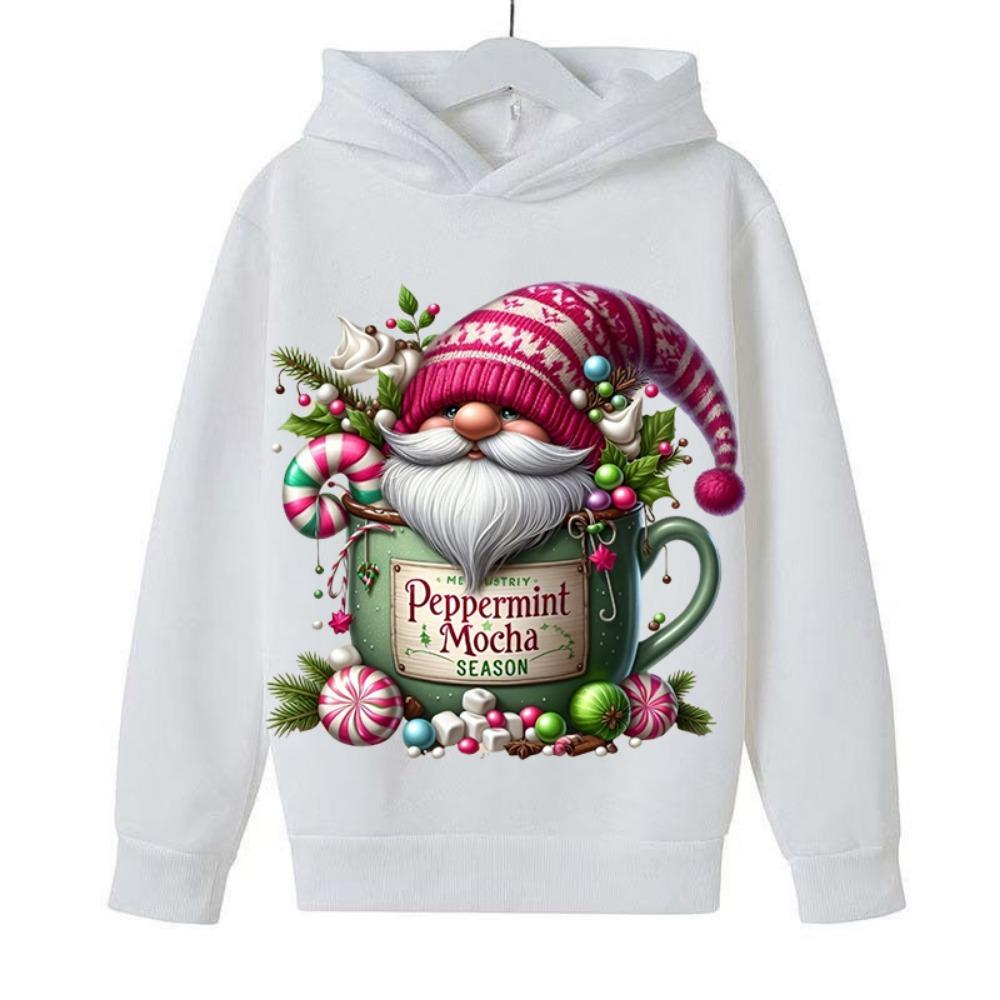 Sweatshirts, Christmas Hoodies, Cartoon Fashion, Santa Claus Printed Clothes, Children's Clothing for Boys and Girls