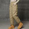 Pantaloni Harem da Donna Elastici a Vita Alta Leggeri Pantaloni Imbottiti con Grandi Tasche Spessi Caldi Pantaloni Trapuntati