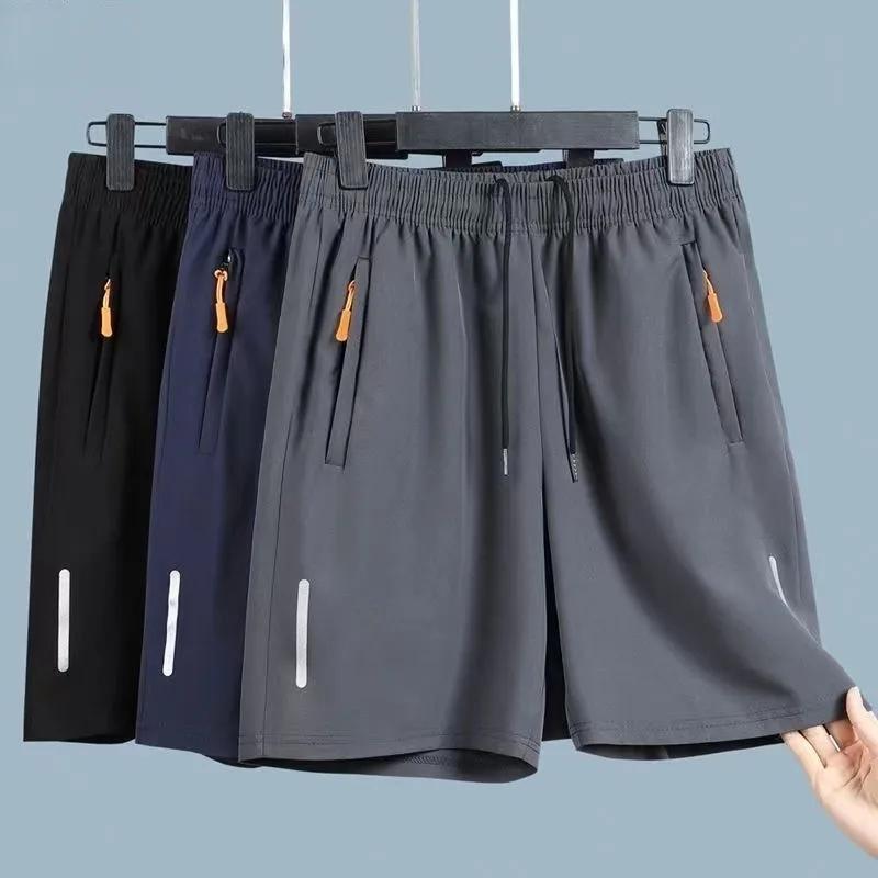 Plážové šortky Ice Silk Muži Gym Volnočasové šortky Rychleschnoucí tepláky na běhání Sportovní Krátké kalhoty Prodyšné Fitness šortky na jogging