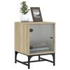 Nightstands with Glass Doors 2 pcs Sonoma Oak 35 x 37 x 50 cm