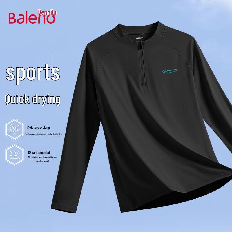 Baleno Men's Mock Neck Long Sleeve T-Shirt