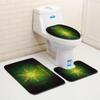 Christmas Bathroom Floor Mat Toilet Three-Piece Set