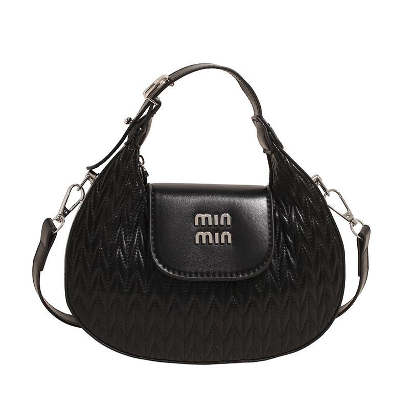 Shape Crescent Solid Color Single Shoulder Crossbody Bag Handbag Fashion Women