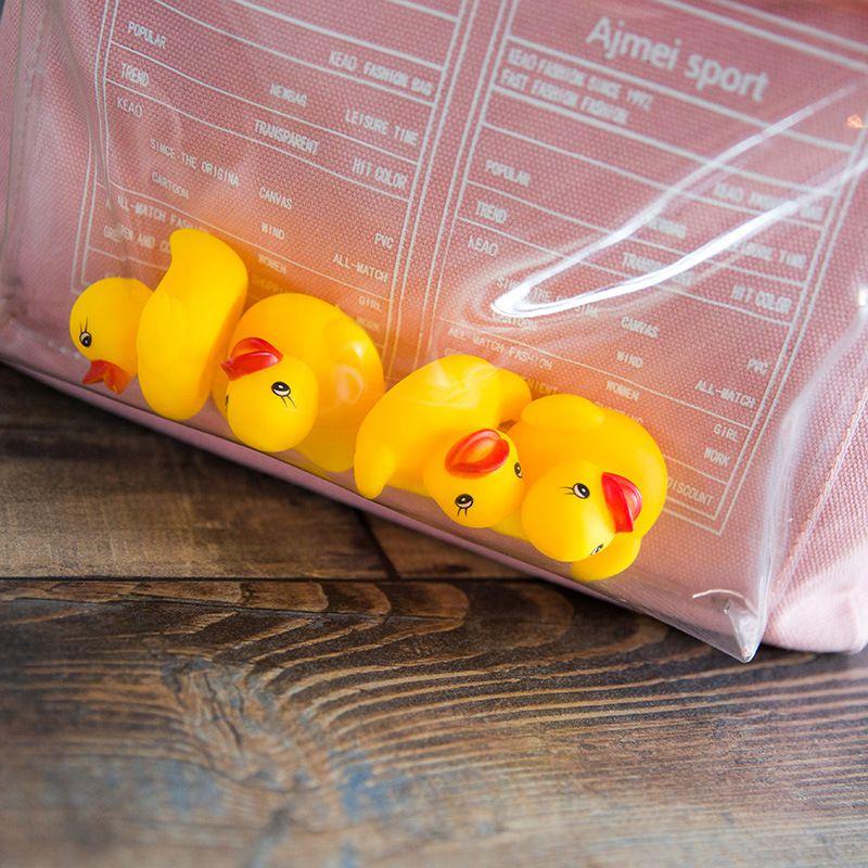 Durable Canvas Womens Backpack With Fun Duck Toy And Transparent School Bag Design